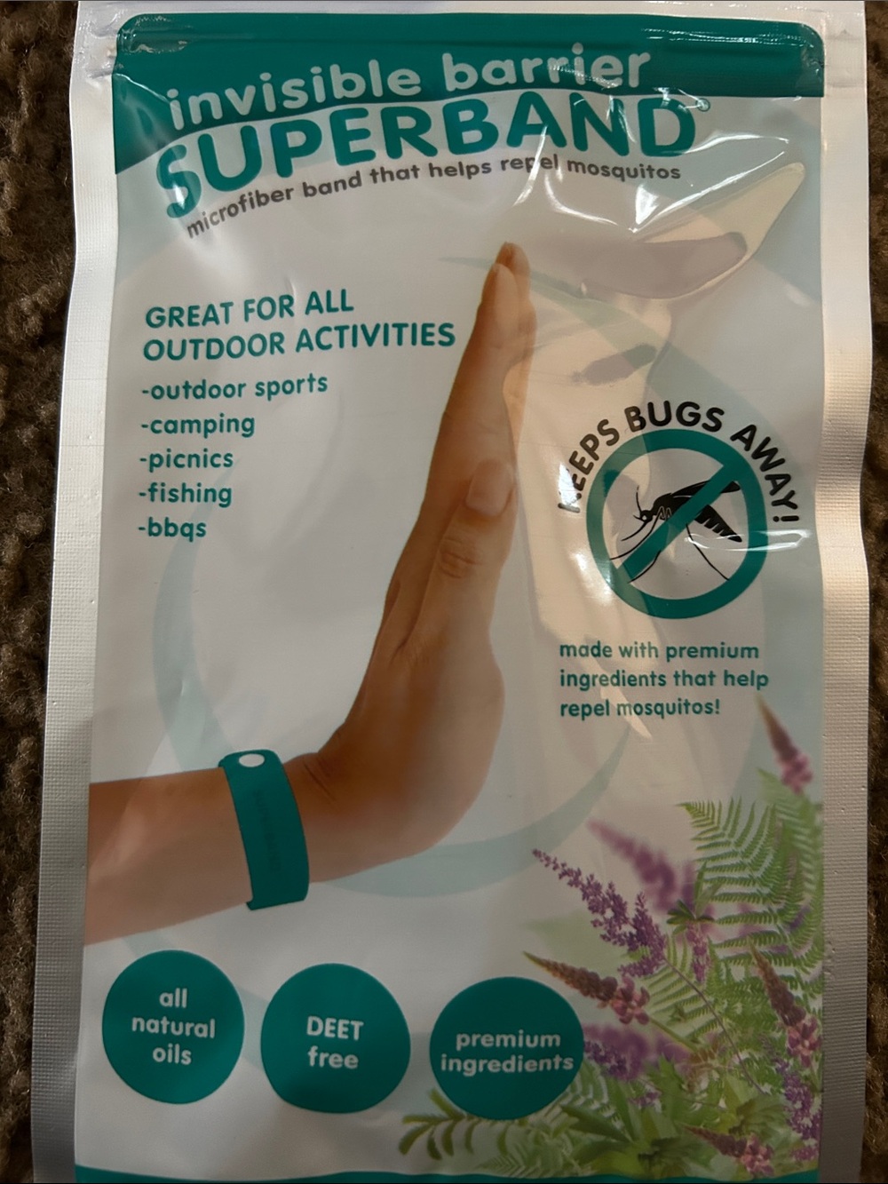 Invisible Barrier Superband Mosquito Repellent Band - Teal (Unknown Brand)